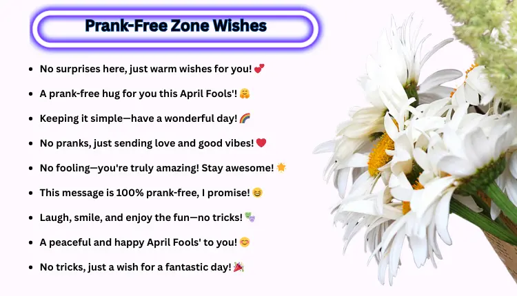 Prank-Free Zone Wishes